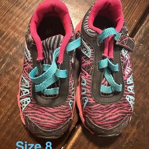 New Balance Kids Pink and Teal Sneakers